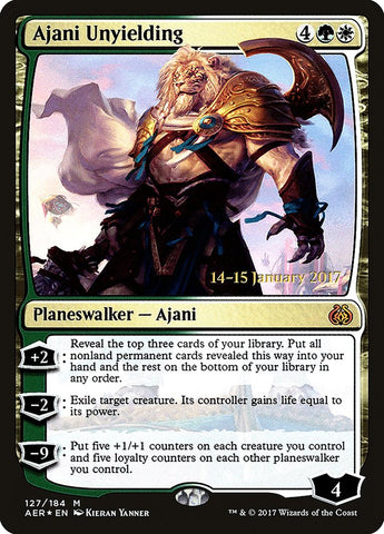 Ajani Unyielding  [Aether Revolt Prerelease Promos]