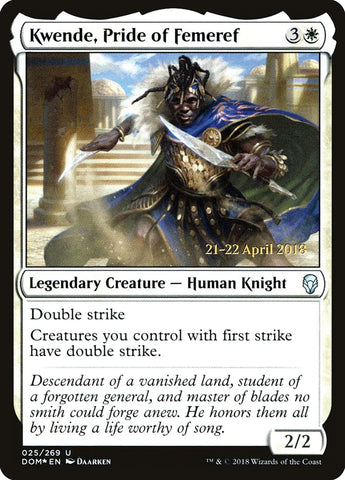 Kwende, Pride of Femeref  [Dominaria Prerelease Promos]