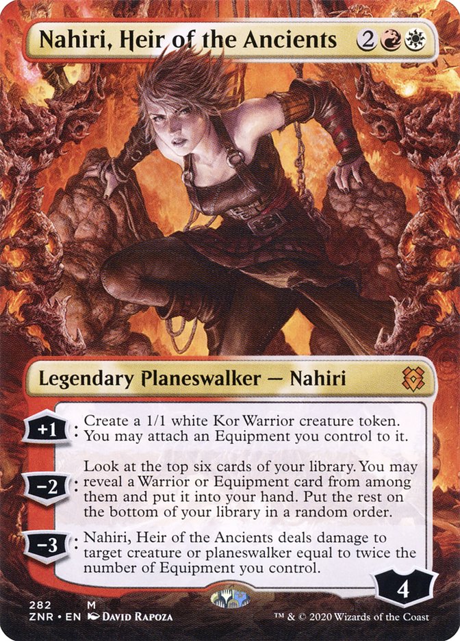 Nahiri, Heir of the Ancients (Borderless) [Zendikar Rising Extended Art]
