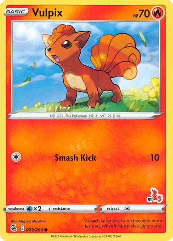 Vulpix (029/264) (Cinderace Stamp #31) [Battle Academy 2022]