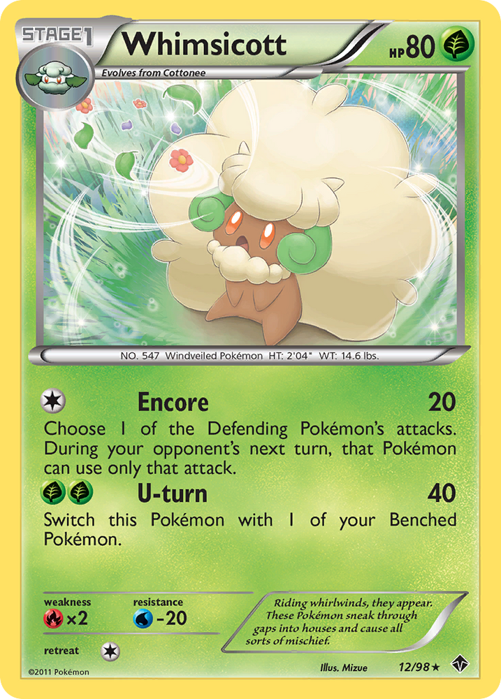 Whimsicott (12/98) [Black & White: Emerging Powers]