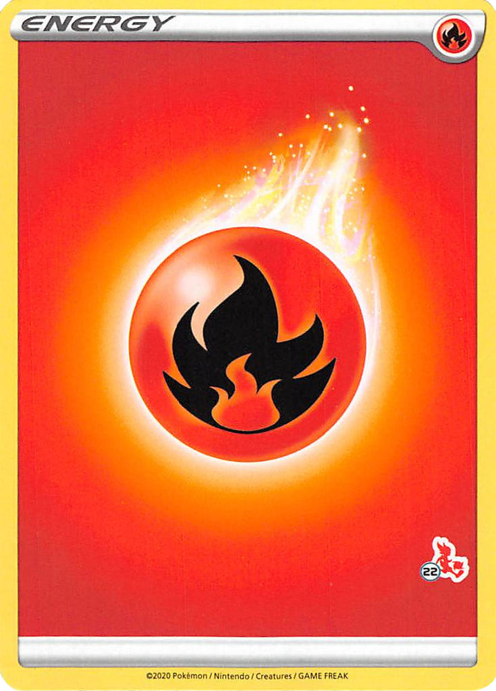 Fire Energy (Cinderace Stamp #22) [Battle Academy 2022]