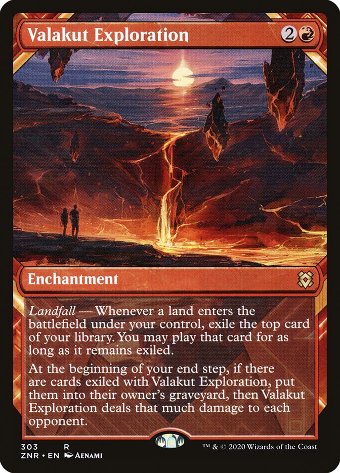 Valakut Exploration (Showcase) [Zendikar Rising Extended Art]