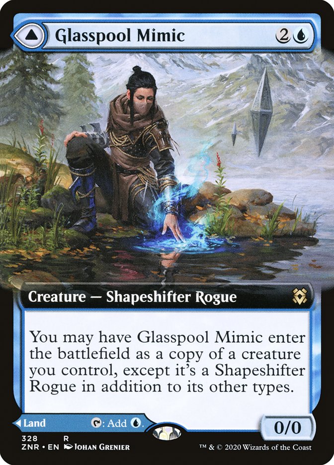 Glasspool Mimic // Glasspool Shore (Extended) [Zendikar Rising Extended Art]