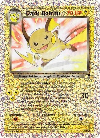 Dark Raichu (S3/S4) [Box Topper]