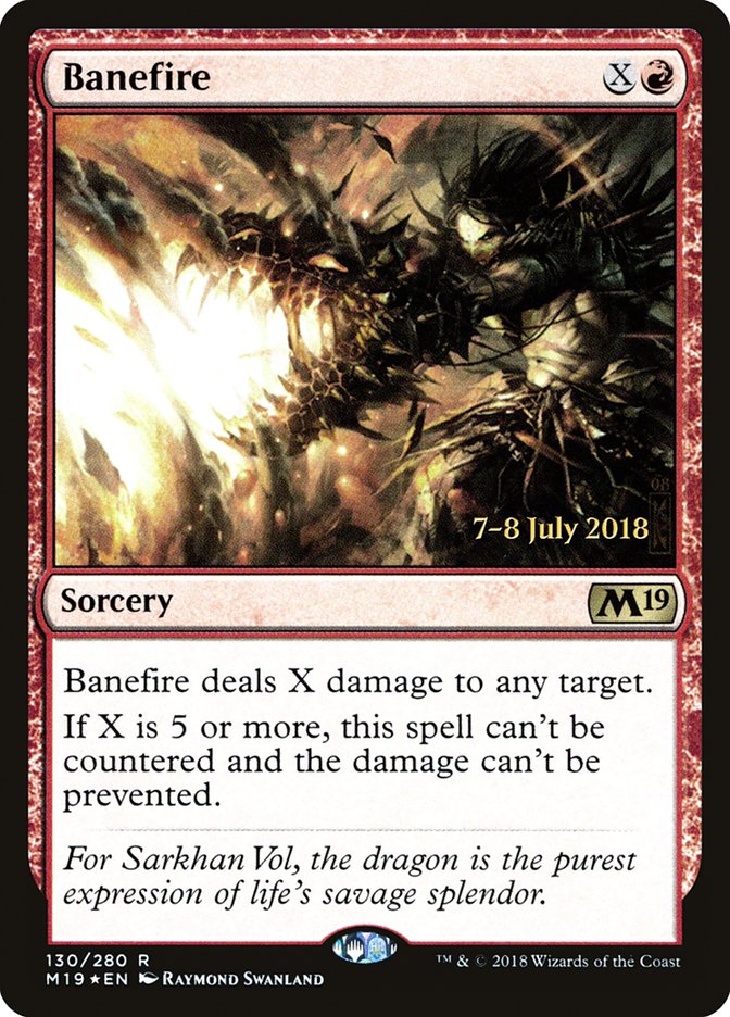 Banefire  [Core Set 2019 Prerelease Promos]