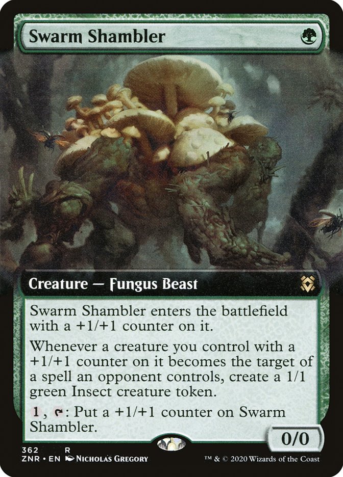 Swarm Shambler (Extended) [Zendikar Rising Extended Art]