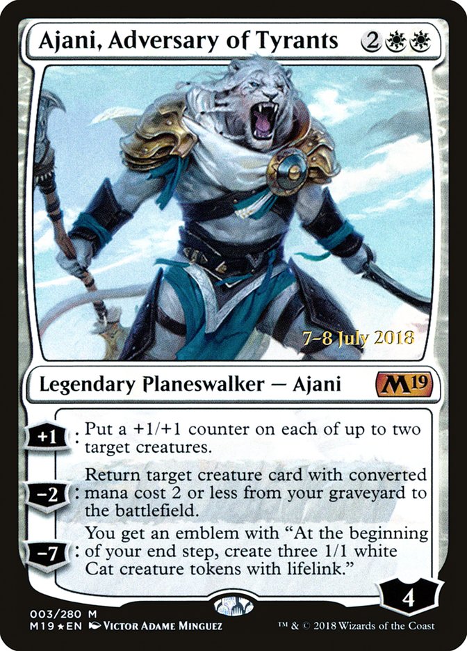 Ajani, Adversary of Tyrants  [Core Set 2019 Prerelease Promos]