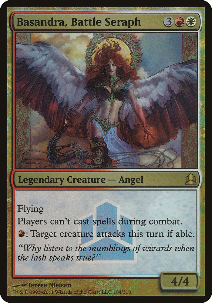 Basandra, Battle Seraph (Launch) (Oversized) [Commander 2011 Prerelease Promos]