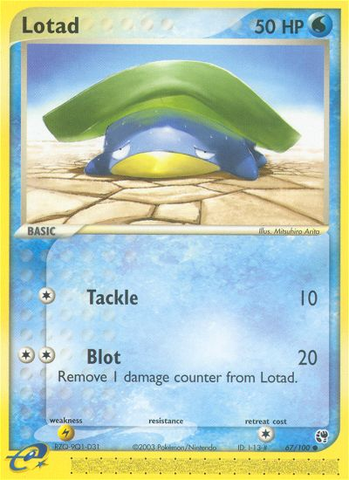 Lotad (67/100) [EX: Sandstorm]