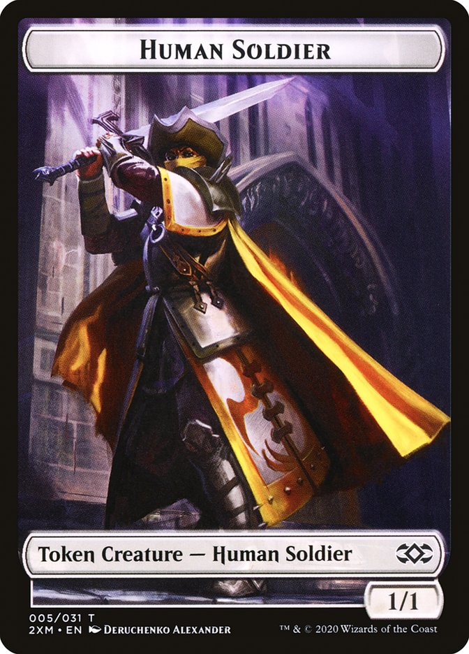 Human Soldier [Double Masters Tokens]