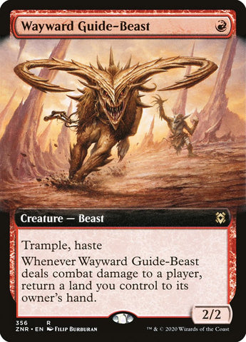 Wayward Guide-Beast (Extended) [Zendikar Rising Extended Art]