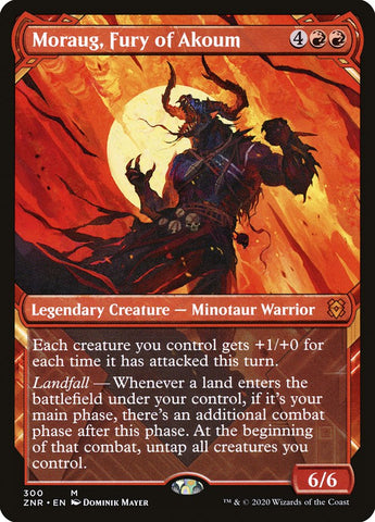 Moraug, Fury of Akoum (Showcase) [Zendikar Rising Extended Art]