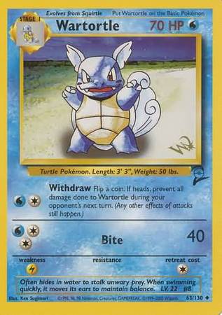 Wartortle (63/130) (W Stamped Promo) [Base Set 2]