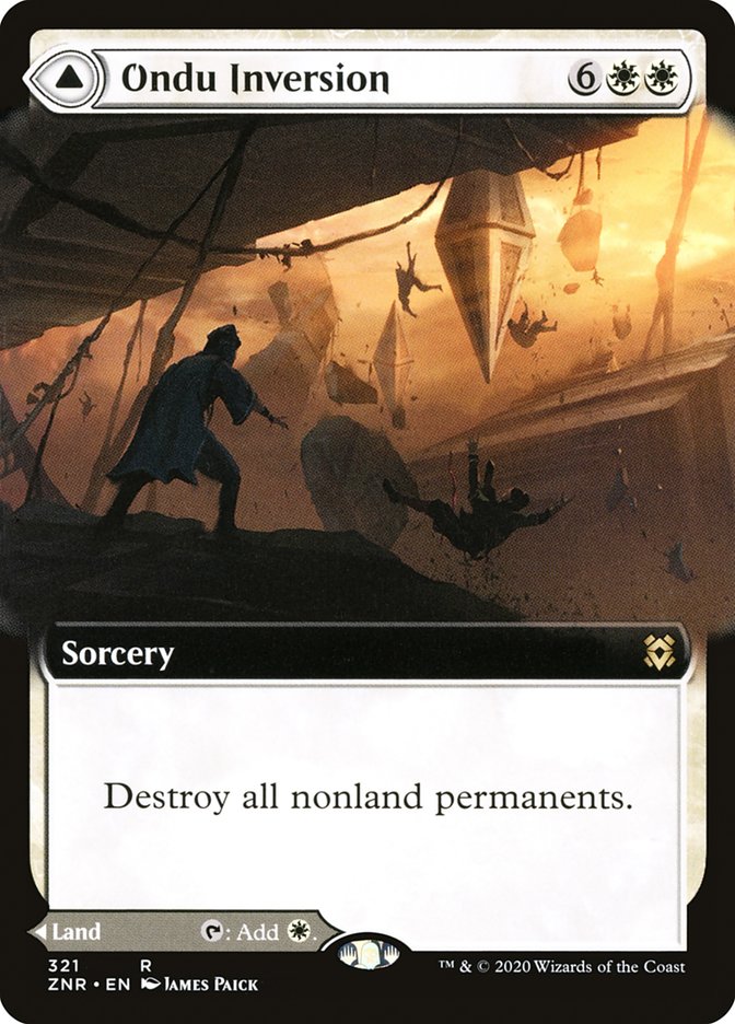 Ondu Inversion // Ondu Skyruins (Extended) [Zendikar Rising Extended Art]