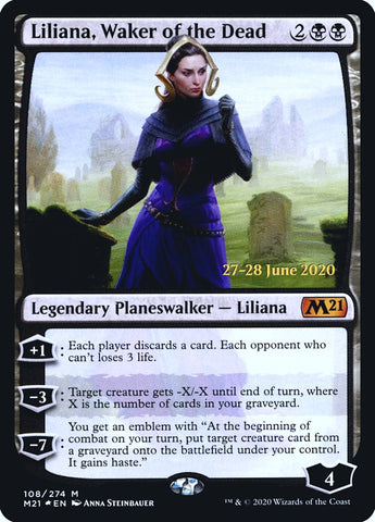 Liliana, Waker of the Dead  [Core Set 2021 Prerelease Promos]