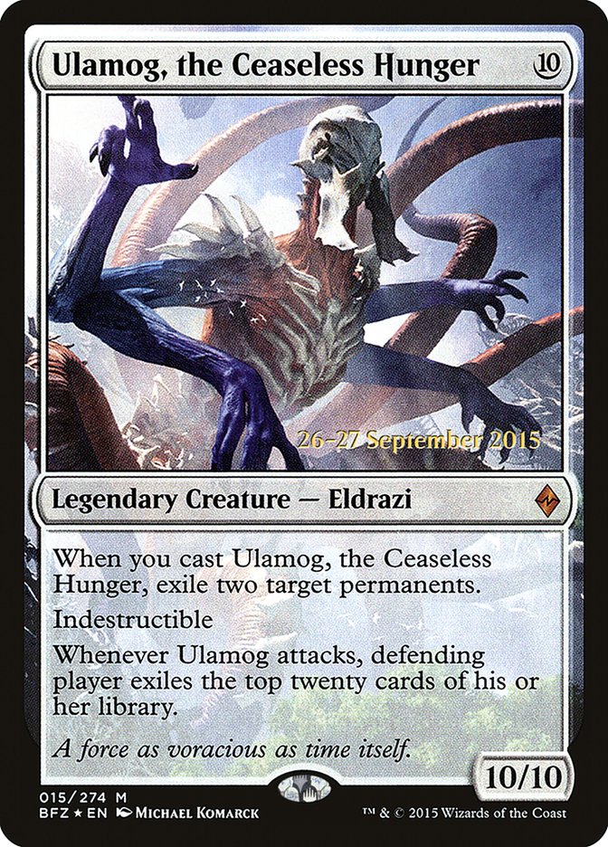 Ulamog, the Ceaseless Hunger  [Battle for Zendikar Prerelease Promos]