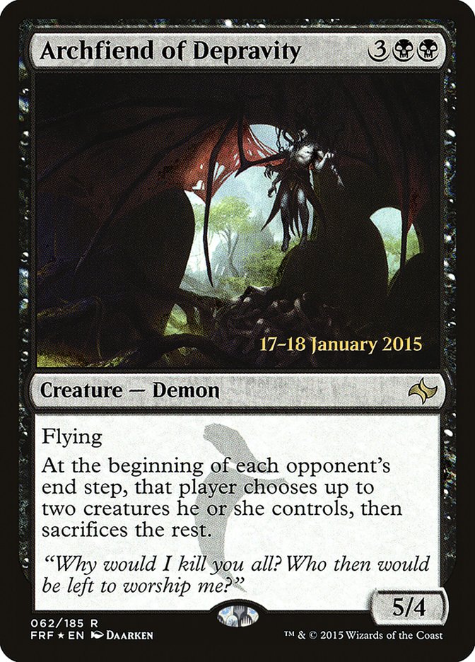 Archfiend of Depravity  [Fate Reforged Prerelease Promos]