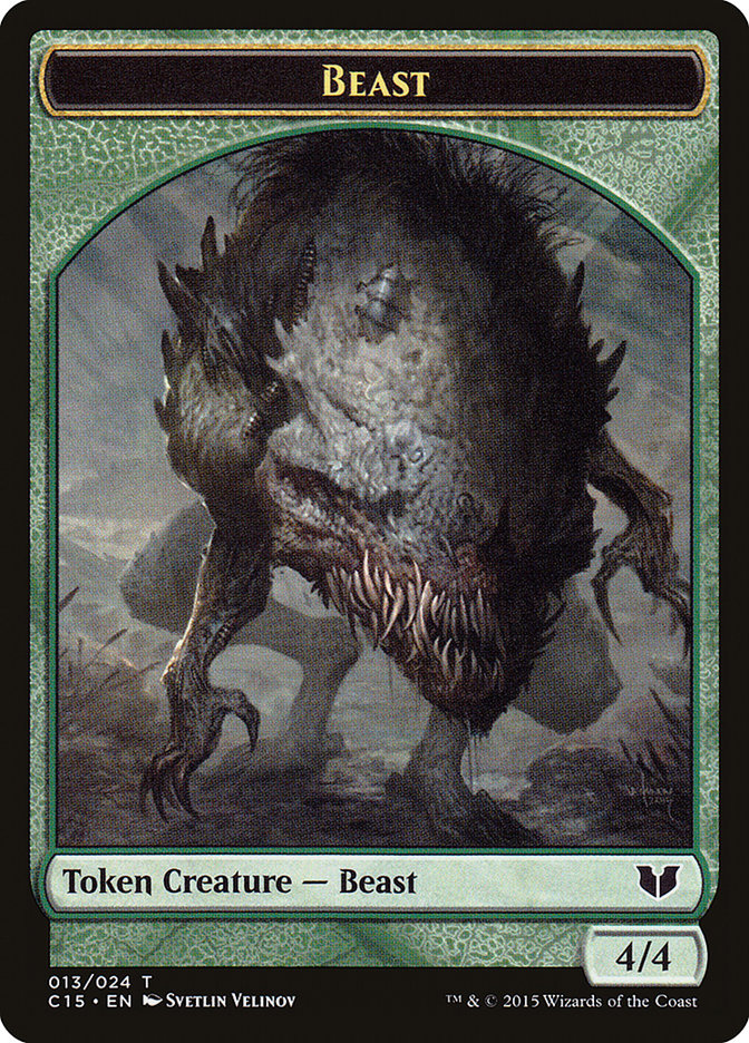 Beast // Snake (017) Double-Sided Token [Commander 2015 Tokens]