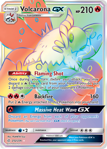 Volcarona GX (252/236) [Sun & Moon: Cosmic Eclipse]