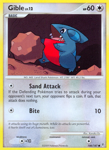 Gible (106/147) [Platinum: Supreme Victors]