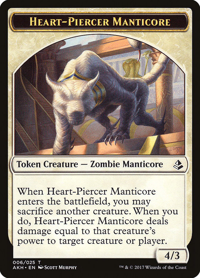 Heart-Piercer Manticore [Amonkhet Tokens]