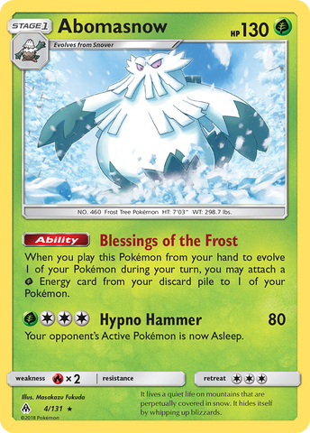 Abomasnow (4/131) [Sun & Moon: Forbidden Light]