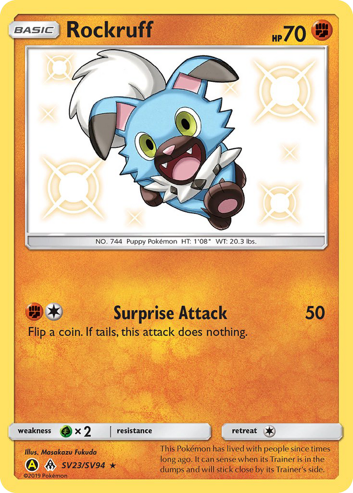 Rockruff (SV23/SV94) [Sun & Moon: Hidden Fates - Shiny Vault]