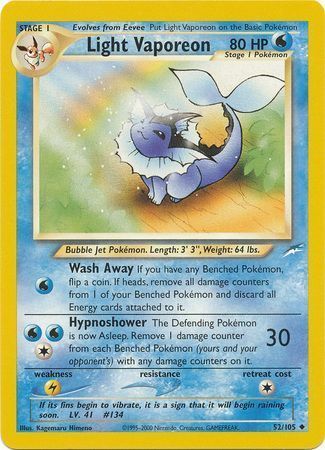 Light Vaporeon (52/105) [Neo Destiny Unlimited]