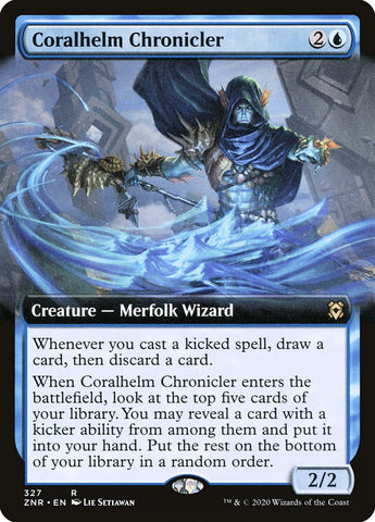 Coralhelm Chronicler (Extended) [Zendikar Rising Extended Art]