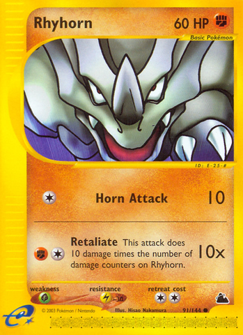 Rhyhorn (91/144) [Skyridge]