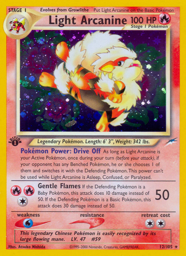 Light Arcanine (12/105) [Neo Destiny 1st Edition]