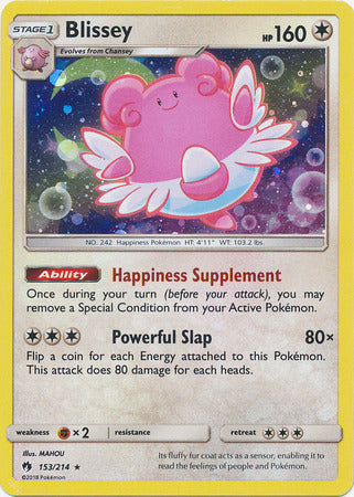 Blissey (153/214) (Cosmos Holo) [Sun & Moon: Lost Thunder]