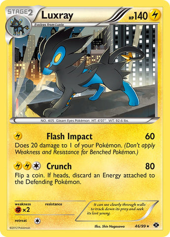 Luxray (46/99) (Cosmos Holo) (Blister Exclusive) [Black & White: Next Destinies]