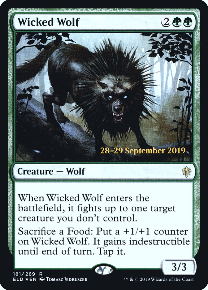 Wicked Wolf  [Throne of Eldraine Prerelease Promos]