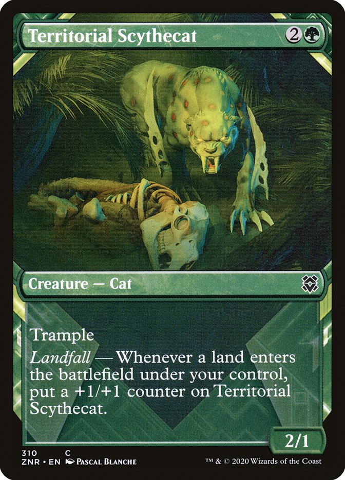 Territorial Scythecat (Showcase) [Zendikar Rising Extended Art]