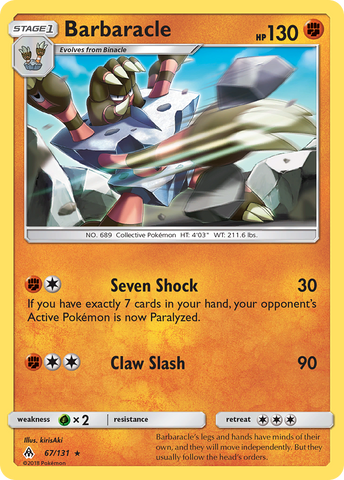 Barbaracle (67/131) [Sun & Moon: Forbidden Light]