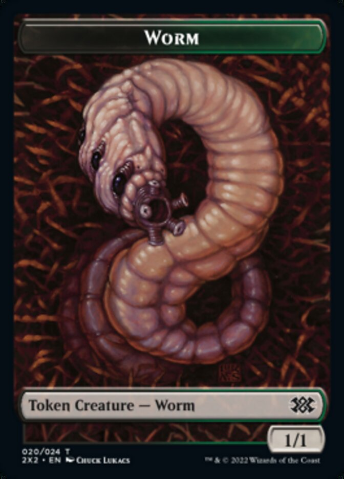 Worm // Soldier Double-sided Token [Double Masters 2022 Tokens]