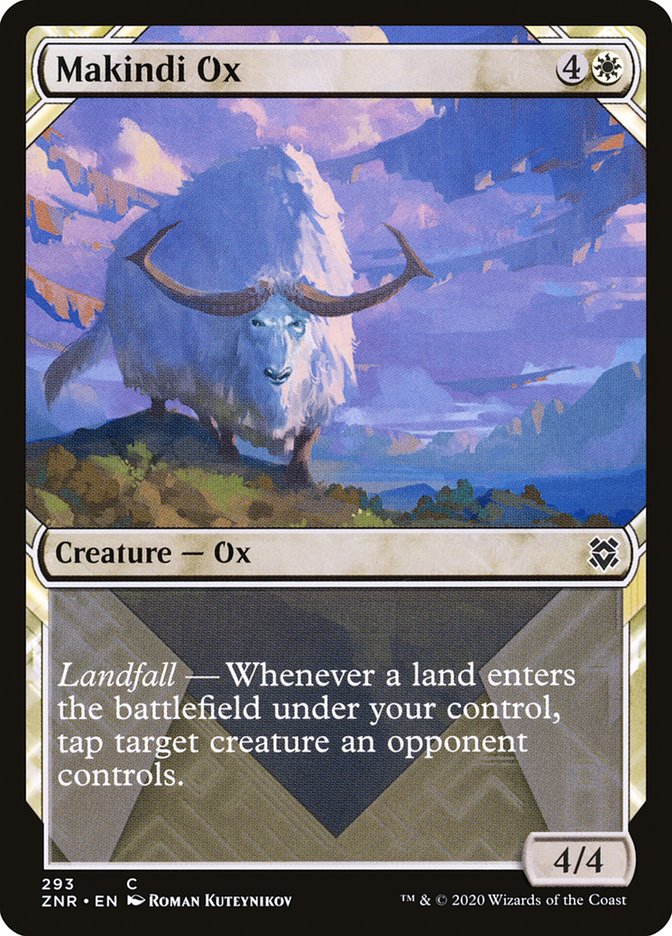 Makindi Ox (Showcase) [Zendikar Rising Extended Art]