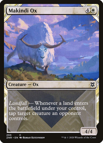 Makindi Ox (Showcase) [Zendikar Rising Extended Art]