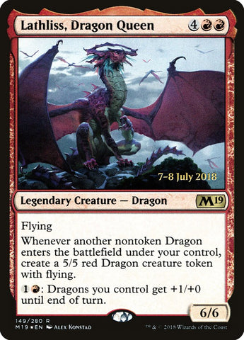 Lathliss, Dragon Queen  [Core Set 2019 Prerelease Promos]