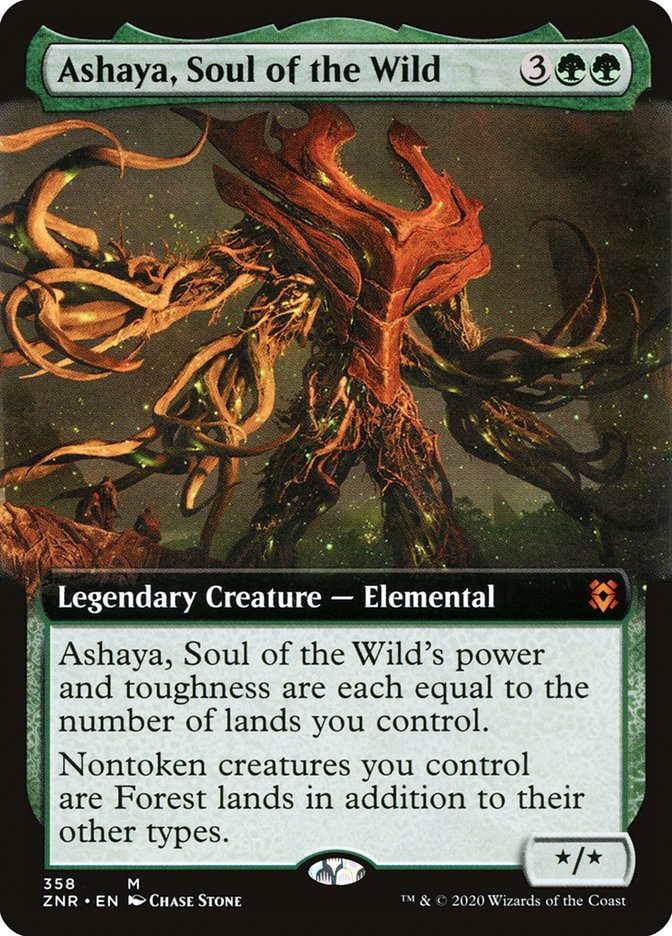 Ashaya, Soul of the Wild (Extended) [Zendikar Rising Extended Art]