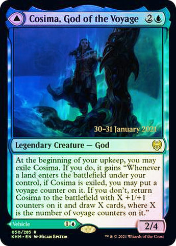 Cosima, God of the Voyage // The Omenkeel  [Kaldheim Prerelease Promos]