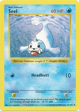 Seel (41/102) [Base Set Shadowless Unlimited]