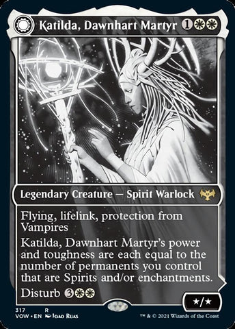 Katilda, Dawnhart Martyr // Katilda's Rising Dawn (Showcase Eternal Night) [Innistrad: Crimson Vow]