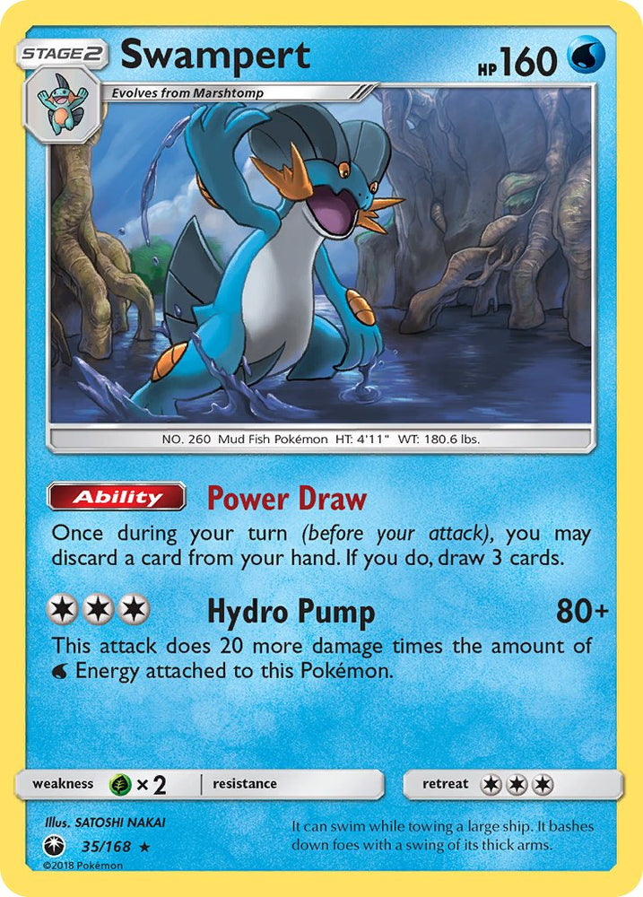 Swampert (35/168) (Theme Deck Exclusive) [Sun & Moon: Celestial Storm]