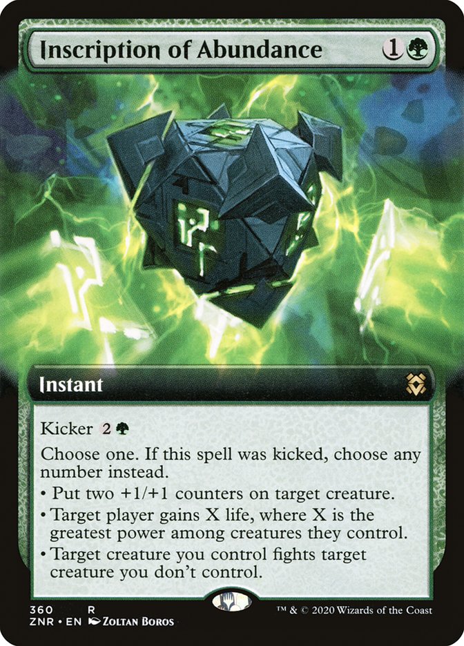 Inscription of Abundance (Extended) [Zendikar Rising Extended Art]