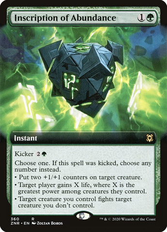 Inscription of Abundance (Extended) [Zendikar Rising Extended Art]