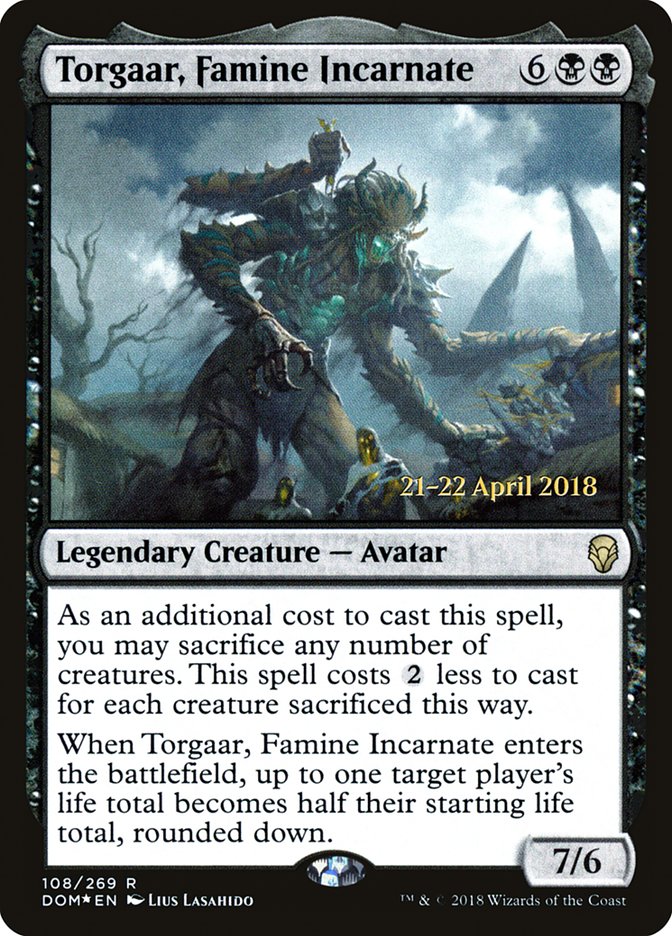 Torgaar, Famine Incarnate  [Dominaria Prerelease Promos]