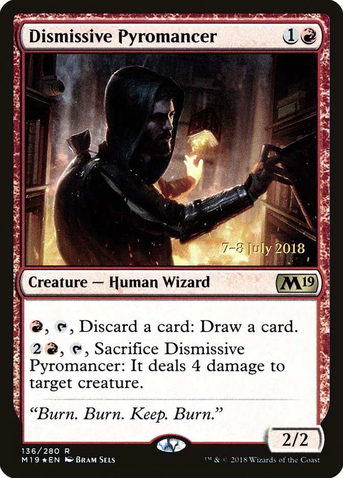 Dismissive Pyromancer  [Core Set 2019 Prerelease Promos]